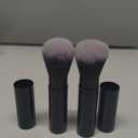 UNIMEIX Makeup Brush Sunscreen Applicator Retractable Kabuki Blush Brush Foundation Brush for Liquid Makeup, Bronzer, Cream or Powder (2 Pack, Black)