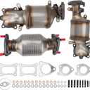 KAC Catalytic Converter Compatible with Honda, Acura Pilot/TL/Ridgeline 3.5L 2009-2014, Odyssey/TSX 3.5L 2011-2014, Accord 3.5L 2008-2012 Catalytic Converter Kit OEM 16658, 16643, 16447 -EPA Compliant