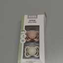 BIBS Supreme Baby Pacifier 2-Pack | Made in Denmark | BPA Free Dummy Soother, Symmetrical Nipple. Natural Rubber Latex, Size 1 (0-6 Months), Ivory / Blush