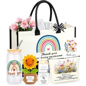 Thank You Gifts for Women Coworkers, Appreciation Farewell Goodbye Going Away Gifts for Coworker Friends Teacher Employees, Christmas Mothers Day Birthday Gifts for Women Set of 6