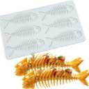 Fishbone Sugarcraft Icing Decorating Modelling Lace Mold Tools for Cake Fondant Molds Cookie Clay Decoration (A_ Fishbone)