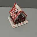 Tobiwibby Gingerbread Christmas Decorations, 5 Inch Gingerbread House,Battery Powered Christmas Cottage LED Gingerbread House Decorations, Desktop Decor, Home Ornaments Christmas Decor Indoor