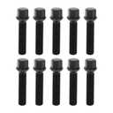M14x1.5mm Ball Seat Wheel Lug Bolt for Volkswagen 19mm Hex 60mm Shank Length Sturdy | Extended Bolts Black 10 Pcs