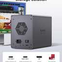 ORICO External 5bay Hard Drive Enclosure Compatible Thunderbolt 3/4 Only, Type C Hub Interface Up to 40Gbps, Support Daisy Chaining Expansion 330TB,Extra DP1.4 Port Support 4k/8k Video Output-9858T3