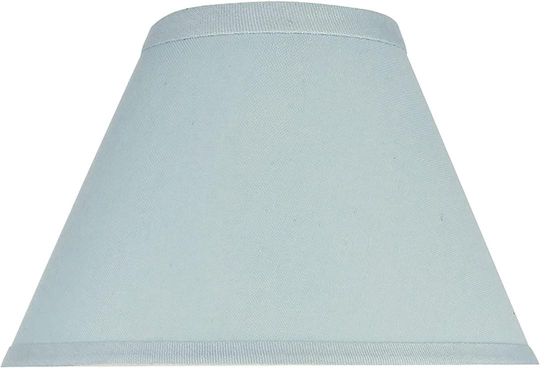 Aspen Creative 58728A Transitional Hardback Empire Shape UNO Construction Lamp Shade in Powder Blue, 4" Top x 9" Bottom x 6-1/2" Slant Height, Slip UNO 33mm