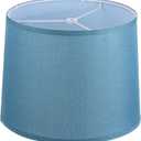 PATIKIL Lamp shades for Table Lamps 11.4" Top x 12.6" Bottom x 9.8" High Drum Lamp shades for Floor Lamps Medium Linen Lampshade Easy Assembly for Lamp Replacement, Blue