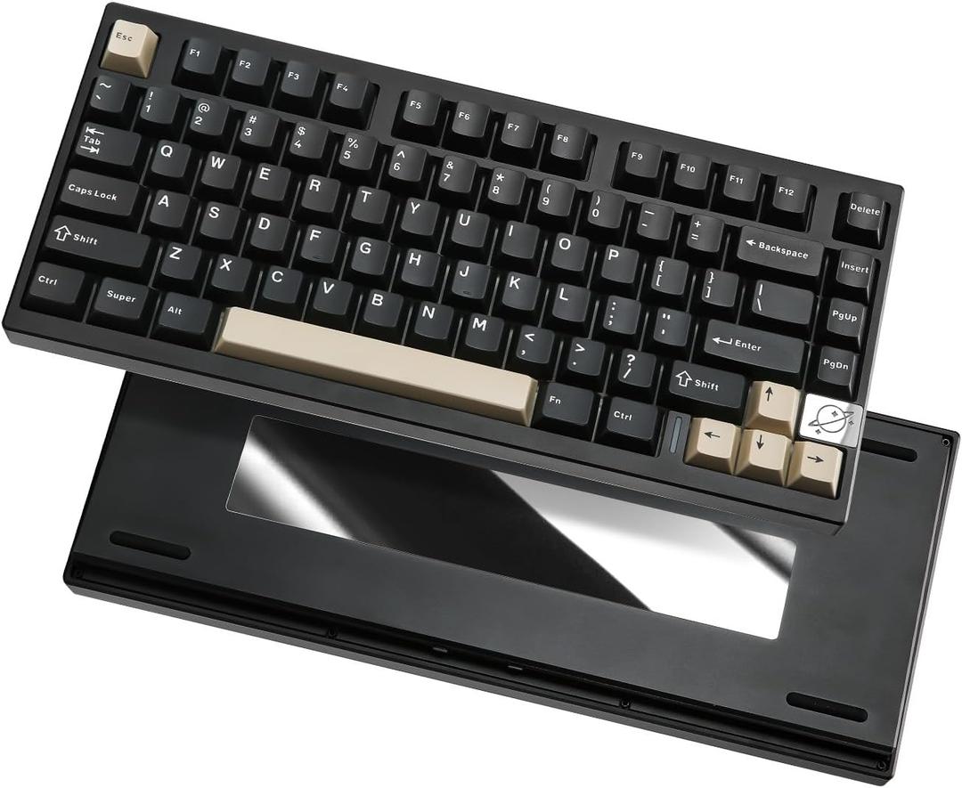 YUNZII AL75 PRO 75% Wireless Mechanical Gaming Keyboard,Full Aluminum CNC,BT/2.4G/Wired,PBT Keycaps,Gasket Mounted Hot Swap,Custom RGB Backlight, Programmable for Mac/Win (Black, Gateron Zero)