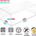 Acrylic Large Display Case for Lego The Friends Apartments 10292, Oracle Red Bull Racing F1 Model Car 42206, Clear Dustproof Protection Display Box for Collectibles with Black Base(25.6x13.8x7.8 inch)