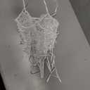 Avidlove Lingerie for Women Sexy Lace Bodysuit Teddy One Piece Lingerie Lace-up Back Cut Out Lingerie, Small