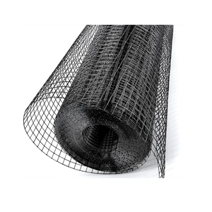 Black Hardware Cloth 1/2 in 48 in x 50.1 ft 19 Gauge - Chicken Wire Fencing, PVC Vinyl Coated Hardware Cloth, Mesh Garden Fencing Welded Wire Mesh Roll & Wire Cloth Gopher Wire