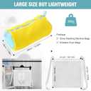 Shoe Washing Machine Bag, Shoe Laundry Bag for Washer and Dryer, Include Dry Net Bag, Reusable and Durable Zipper with Hook Design, Shoe Washing Bag for Sneaker (Yellow, 2 Pack)