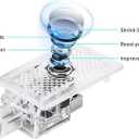 2Pcs Door Lights Logo, Welcome Puddle Courtesy Step Lights Compatible with Challenger Accessories Never Fade Ghost Shadow Projector(Red R/T)