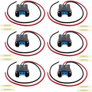 6PCS Fuel Injector Connector Plug Pigtail Wiring Harness Repair for Honda Accord Odyssey Pilot Ridgeline for Acura TL CL MDX NSX RL Saturn Vue 6 Also fit Chevy Silverado 3500 Replaced 89046626A FJ339