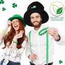 St. Patrick's Day Silicone Bracelet Green Shamrock Rubber Wristbands Bracelets Lucky Clover Silicone Bracelets for Irish Party Favor Supplies Decorations Gifts, 40 Pcs