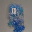 60Pcs Winter Snowflake Ornaments, Winter 3D Translucent Snowflake Hanging Ornaments for Christmas Tree Crystal Gems Pendants with Rope for Holiday Party Vase Filler (Blue)