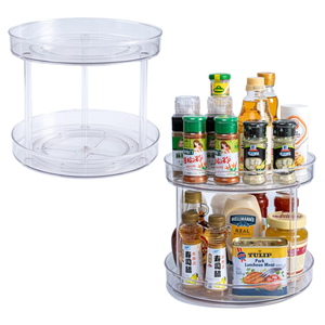 9.2'' Double-deck rotary disk Spice Rack for Cabinet