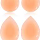 4Pcs Silicone Butt Pads for women, Adhesive Reusable Butt Hip Dip Corrector Enhancer for Crossdressers Underwear (Beige, M)