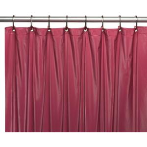Dependable Industries inc. Essentials Premium 6 Guage PEVA Shower Curtain Liner - PVC Free Magnetized Bottom Odorless with Rustproof Grommets Burgundy