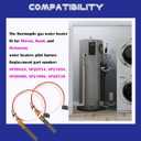 Thermopile Senor Assembly Replacement 750mv Fit for Rheem Ruud Richmond Water Heaters Pilot Burner Gas Water Heater Thermocouple Sensor Type Replace SP20824 SP20754 SP21058 SP20800 SP21096