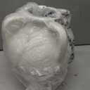 Ceramic Vase, White Textured with 4 Handles, 8.8 Inch Flower Vase