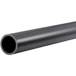 MECCANIXITY PVC Rigid Tube Round Pipe Hardware Tubing 20.5mm ID 25mm OD 350mm Dark Grey High Impact for Water Pipe,Crafts,Cable Sleeve
