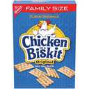 Chicken in a Biskit Original Baked Snack Crackers, Lunch Snacks, Family Size, 12 oz, Best By: 03/08/26