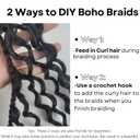 Ash Blonde Boho Braiding Hair Pre Stretched for Boho Braids27/613 Mixed Synthetic Deep Wave Boho Braids Hair for Braiding
