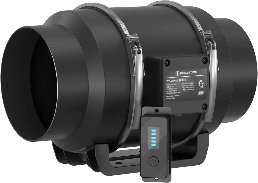402 CFM S6 with, DC Motor, Adapter, Ventilation Exhaust Fan Compatible with Abestorm TitianPro