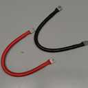 ECO-WORTHY 2AWG Battery Cable with 5/16'' Lug Terminals 12inch Cables Set Tinned Copper Battery Inverter Cable for Car, Truck, RV, Solar