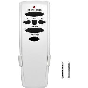 UC7078T Ceiling Fan Remote Control Replacement of Hampton Bay UC7078T Fan-HD CHQ7078T UC7078TR UC7078TUDL RR7078TR L3H2003FANHD, with Reverse, (2.16 * 1.18 * 5.6, White)