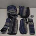 Baja Saddle Blanket Car Seat Covers Front Set, Washable Breathable Striped Woven Cloth Seat Covers for Cars, SUV, Truck,Airbag Compatible(Blue)