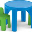 Little Tikes Bright 'n Bold Table & Chairs, Green/Blue, 24 x 24 x 18