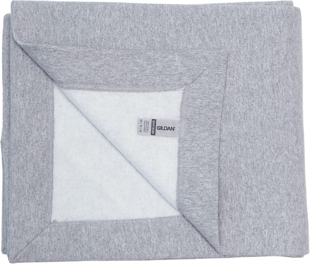 Gildan Heavy Blend Fleece Blanket, Style G18900, Sport Grey, 50" x 60"