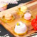 200 Pcs Mini Cupcake Containers Individual Clear Plastic Cupcake Boxes Muffins Cheesecake Pastry Dessert Mooncake Containers with Dome Lids for Wedding Birthday Party