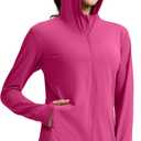 G Gradual Women's UPF 50+ Sun Protection Hoodie Jacket with Ponytail Hole and 4 Pockets Lightweight Long Sleeve for Hiking