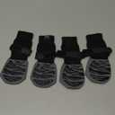 DOK TigerToes Premium Non-Slip Dog Socks for Hardwood Floors - Extra-Thick Grip That Works Even When Twisted - Prevents Licking, Slipping, and Great for Dog Paw Protection - Size Small (Classic Grey)