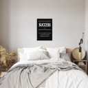 LMGOV Motivational Wall Decor, SUCCESS Office Wall Art for Men, Inspirational Canvas Painting for Bedroom, Black and White Poster for Bathroom, Home Office, Dorm, Gym (12'' x 16'', SUCESS)