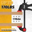 EHDY 50" Bar Clamps for Woodworking 2-Pack, One-Handed Clamp/ Spreader, Light-Duty Quick-Change F Clamp with 170 LBS Load Limit, Ideal for for Woodworking/ Carpentry/ Home Improvement/ DIY