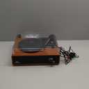 Vinyl Record Player Built-in Stereo Speakers Vintage Turntable Vinyl Records LP Phonograph Belt Drive 3 Speed 3 Size Support Wireless Input RCA Output Auto Stop Tone Adjustment Retro Wooden Walnut Red