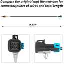 Oxygen Sensor Upstream Downstream Compatible with Silverado Sierra 1999-2002 C1500 K1500 1996-1999 234-4018 234-4012 2Pcs