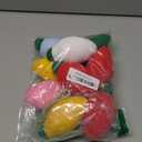 VOSAREA Christmas Felt Lightbulb Garland Knitted Bulb Pendant Ceiling Mantle Hanging Garland Xmas Party Scene Pendant for Wall Christmas Tree Decoration