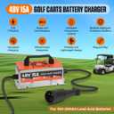 Club Car Charger 48 Volt, 900W 15AMP 48v Club Car Battery Charger, IP67 Waterproof, Fully Automatic Golf Cart Charger 48 Volt Club Car Precedent & DS Lead Acid Battery Charger with 16Ft Cable