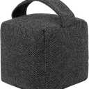 4.4 lbs Heavy-Duty Door Stopper, Decorative Door Stopper, Weighted Fabric Door Stopper for Bedroom, Living Room, Interior & Exterior Doors, Also for Door Prop for Cats Dogs