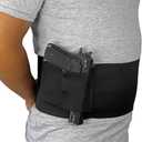 Belly Band Holster for Concealed Carry Elastic Abdominal Slim Wrap Concealment Handgun Holster with 2 Magazine Pouches for Right and Left Hand Draw