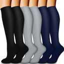 BLUEENJOY Compression Socks for Women & Men Circulation (6 pairs) - Best Support for Medical,Running,Nursing,Athletic