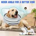 Elevated Inflatable Dog Cone Collar Alternative After Surgery, Dog Donut Collar, Soft Pet Cone to Stop Licking for Small Dogs, S(Neck 7"-9.5")