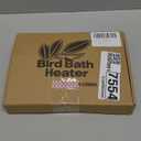 kapwall 110W Bird Bath Heater for Outdoors in Winter–Submersible Pond Deicer,Cast Aluminum Thermostatic Chicken Water Heater,Power Cord 4.92 Ft/1.5M(White)