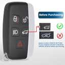 Keyecu Replacement Smart Remote Car Key Fob for Jaguar Land Rover Range Rover 2011-2019 KOBJTF10A BJ32-15K601-AB 5E0U50707 CH22-15K601-AB 315MHz 49Chip 5Buttons