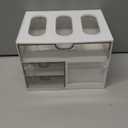 Desk Organizer with 3 Drawer, Multi-Functional Pencil Pen Holder for Desk, Desk Organizers and Storage with 8 Compartments, Desktop Organizer for Office Home Art Supplies (White)