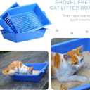 Cat Litter Box With 3 Sifting Trays - Self Cleaning, Reusable, Scoop Free, Easy to Clean Litter Pan for Cats